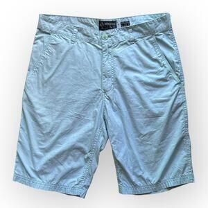 American Rag Men's Slim Fit Light Blue Mid Rise Flat Front Chino Shorts Size 33